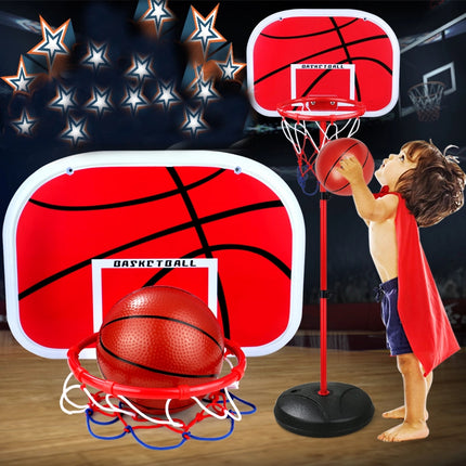 Juego de aro de baloncesto para niños con altura ajustable