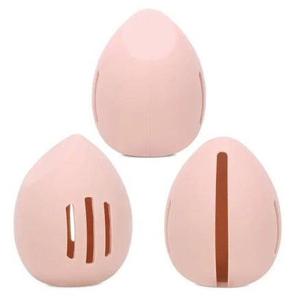 Compact Silicone Makeup Sponge Holder - Dustproof and Breathable Beauty Blender Case - Wnkrs