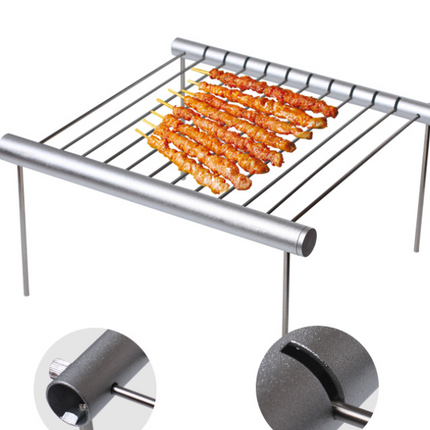 Stainless steel outdoor portable collapsible shrinking mini barbecue - Wnkrs