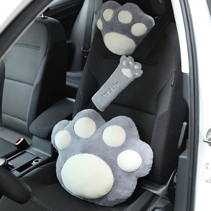 Soft Velvet Cat Paw Seat Belt Cover - Wnkrs