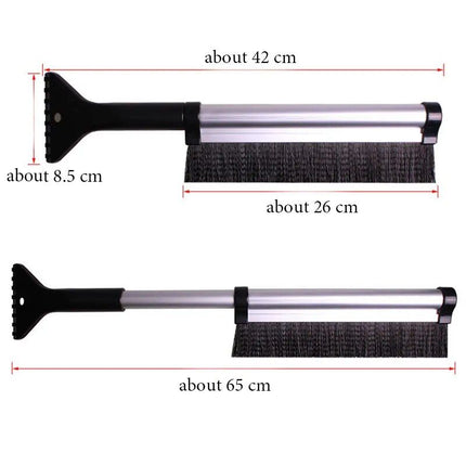 Extendable Car Ice Scraper with Snow Brush: Quick and Efficient Winter Cleaning - Wnkrs