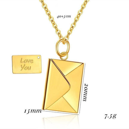 Love Letter Envelope Pendant Necklace - Wnkrs