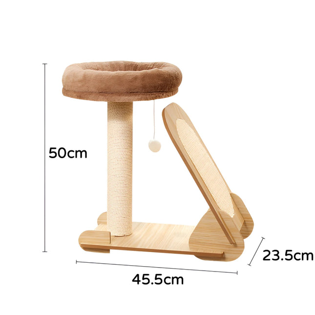 Torre para gatos con rascador y estructura para trepar