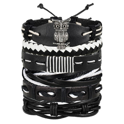 Vintage Multilayer Leather Bracelet for Men - Wnkrs