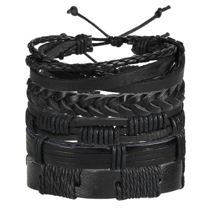 Vintage Multilayer Leather Bracelet for Men - Wnkrs