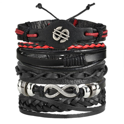 Vintage Multilayer Leather Bracelet for Men - Wnkrs