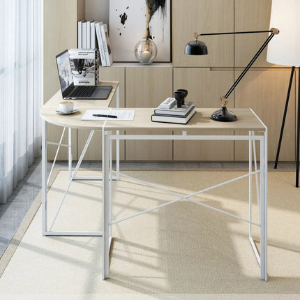 White L-Shaped Corner Desk for Home Office - Wnkrs