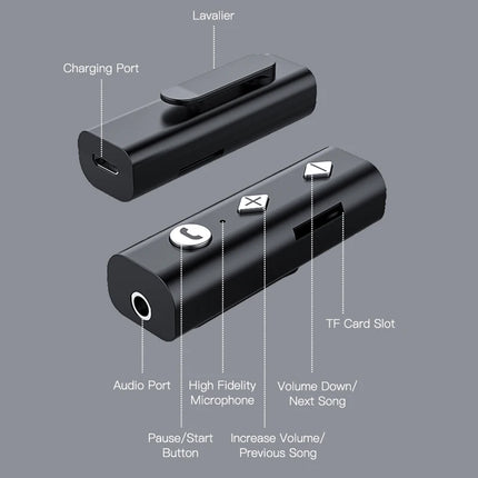 Adaptateur récepteur audio Bluetooth 5.0 pour voiture et casque