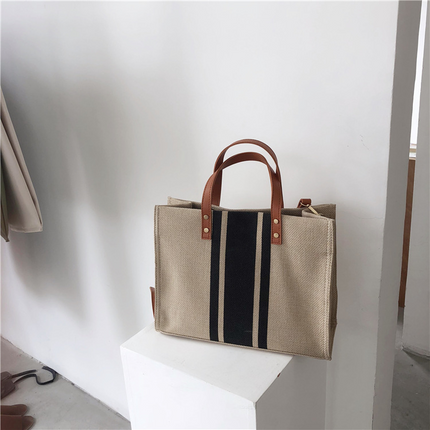 Bolso tote de lona informal para mujer