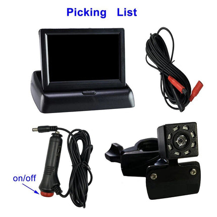 5" HD Baby Car Mirror Monitor: Infrared Night Vision, 150° View, Foldable LCD - Wnkrs