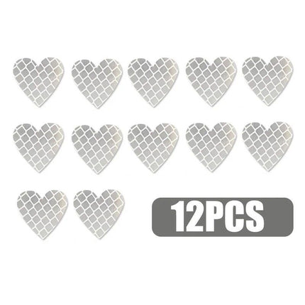 Heart-Shaped Reflective Safety Decals for Cars & Bikes - Wnkrs