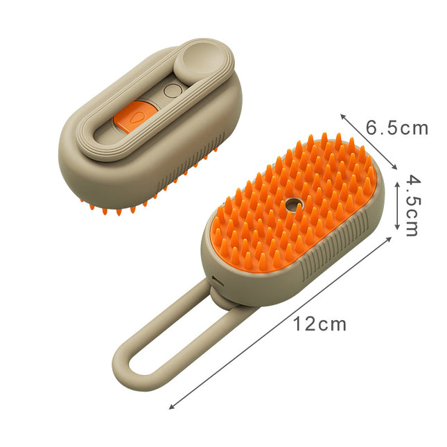 Cepillo eléctrico 3 en 1 para el cuidado de gatos con función de vapor, masaje y peine