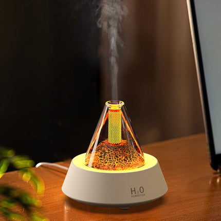 Diffuseur d'arômes ultrasonique USB avec lumière LED colorée - Mini humidificateur