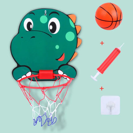 Kit de aro de baloncesto con dibujos de animales para niños