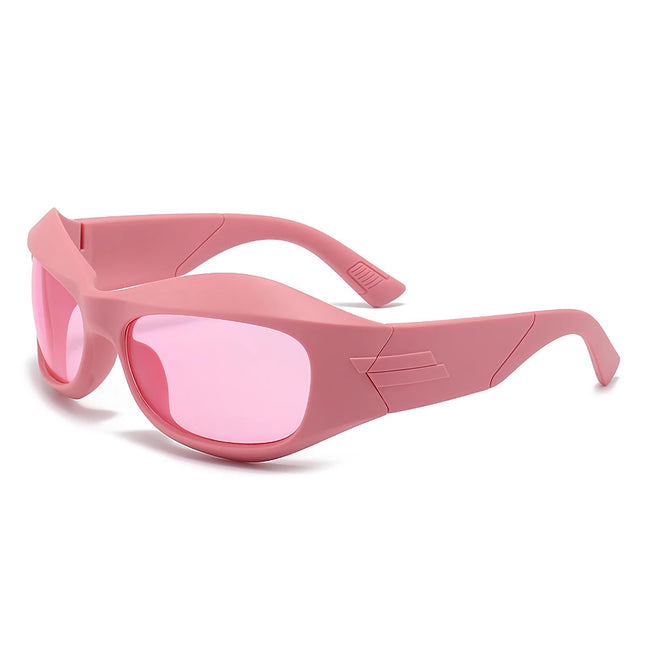 Lunettes de soleil de sport unisexes surdimensionnées et élégantes de style punk