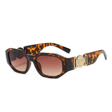 Gafas de sol rectangulares elegantes con protección UV400: gafas de sol unisex de estilo vintage para viajes