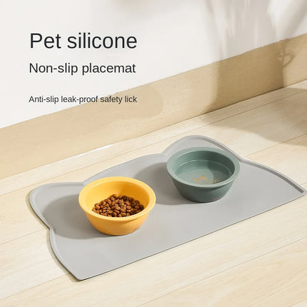 Tapis d'alimentation imperméable et antidérapant pour chats et chiens