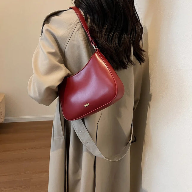 Sac bandoulière de luxe en cuir rouge