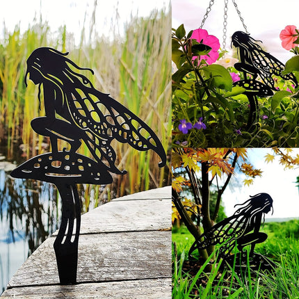 Enchanted Garden Fairy Metal Stake