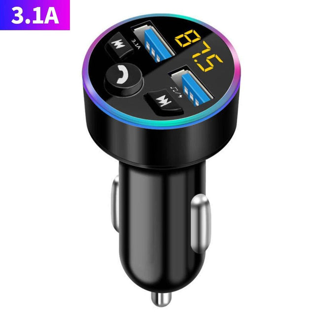 Bluetooth 5.0 Car FM Transmitter with Dual USB PD Charging & LED Backlit MP3 Player - Wnkrs