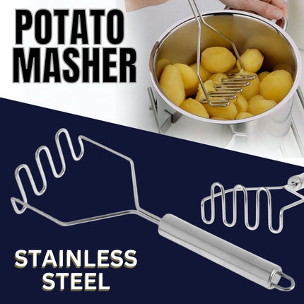 Stainless Steel Handle Potato Masher & Ricer Mash Potatoes Vegetables Tool - Wnkrs