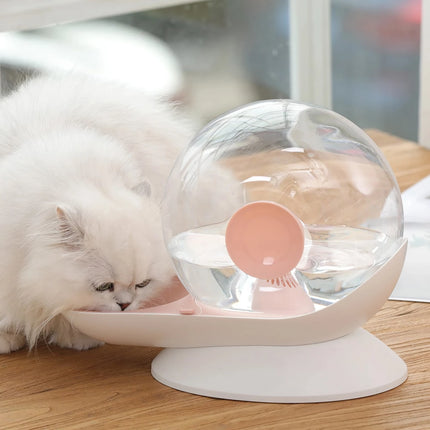 Fontaine à eau automatique en forme d'escargot pour chats et chiens de 2,8 L