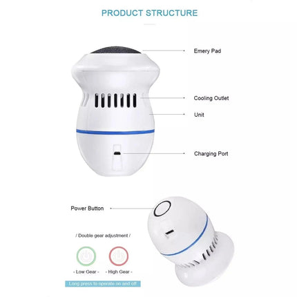 Râpe électrique rechargeable pour les pieds