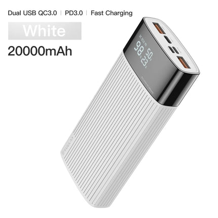 20000mAh Fast Charging Power Bank with QC3.0 and PD Technology