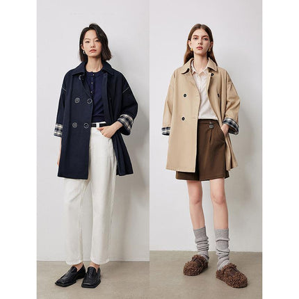 Autumn Long Sleeve Trench Coat