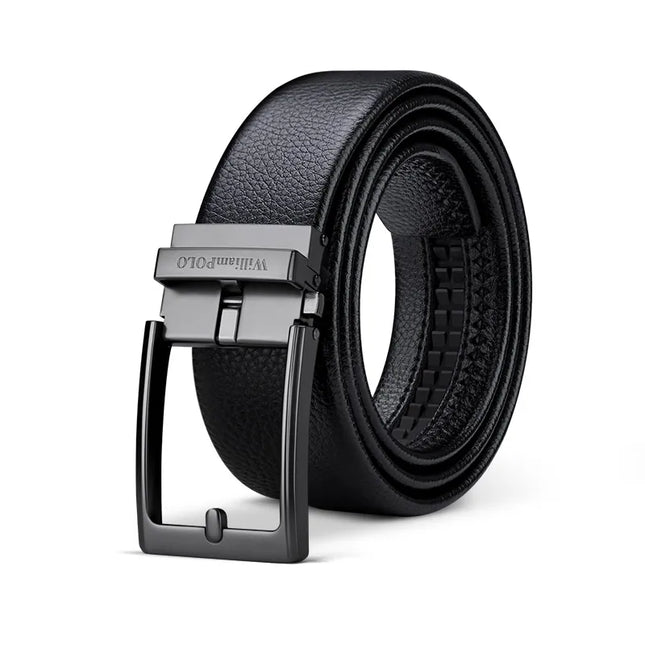 Luxury Designer Men's Leather Belt with Automatic Buckle – High-Quality Cowskin Strap