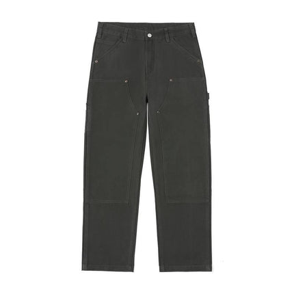 Pantalones cargo tácticos de corte recto y holgados para hombre de otoño