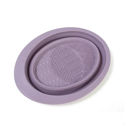 Bol de nettoyage pliable en silicone pour pinceaux de maquillage