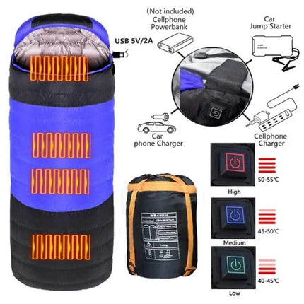 USB Heated Waterproof Sleeping Bag - Wnkrs