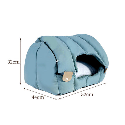 Cómoda cama cueva arqueada para gatos