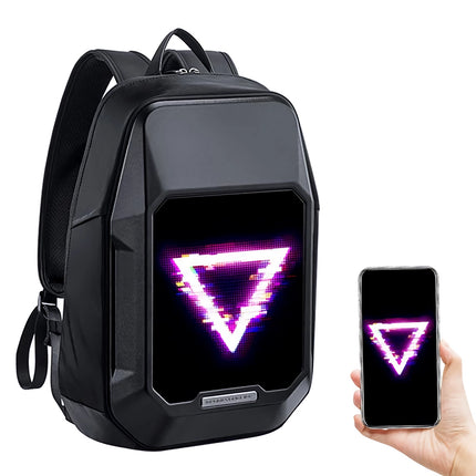 Mochila bandolera con pantalla LED de píxeles para motociclistas y expresión creativa