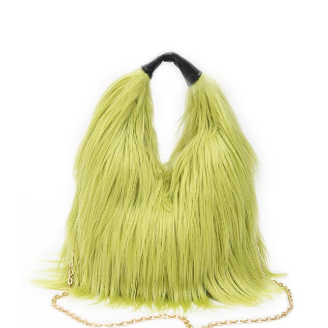 Sac seau en fausse fourrure pelucheuse