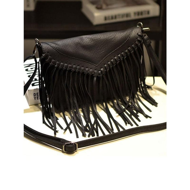 Vintage Tassel Fringe Boho Messenger Bag