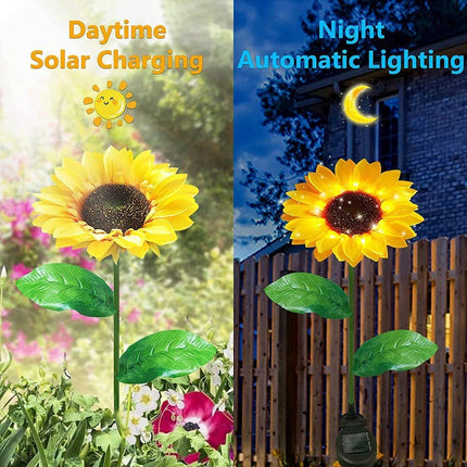 Solar Sunflower Garden Pathway Lights - Wnkrs