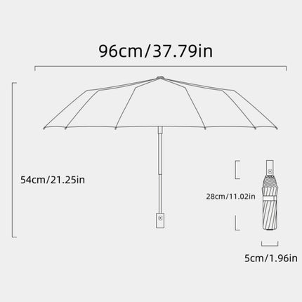 Paraguas de viaje grande, resistente al viento y al agua, paraguas de golf totalmente automático, protección UV UPF50+