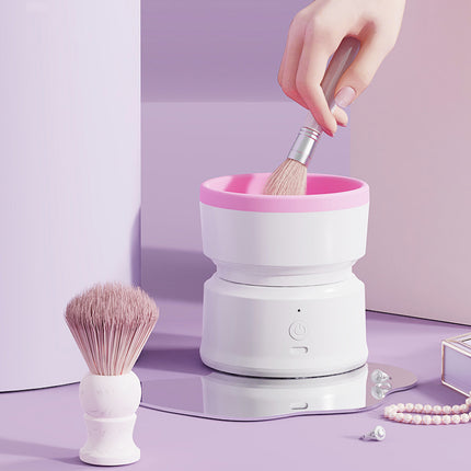 Nettoyeur de pinceaux de maquillage électrique portable avec chargement USB