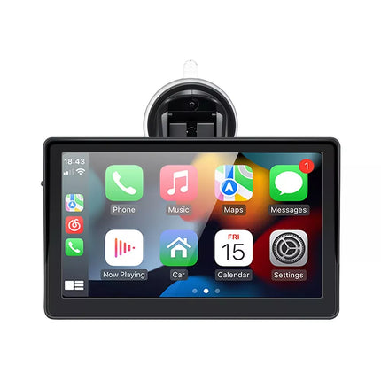 Lecteur multimédia universel pour voiture avec écran tactile de 7 pouces avec CarPlay sans fil et Android Auto