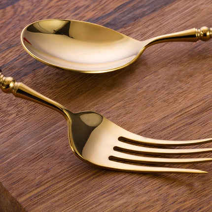 Luxury Black Gold Cutlery Set