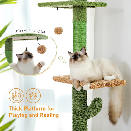 Árbol para gatos de cactus de piso a techo