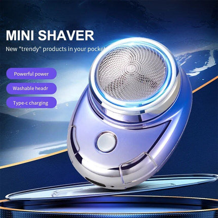 Portable Mini Electric Shaver for Men with Triple Blade - Rechargeable, Washable & Cordless - Wnkrs