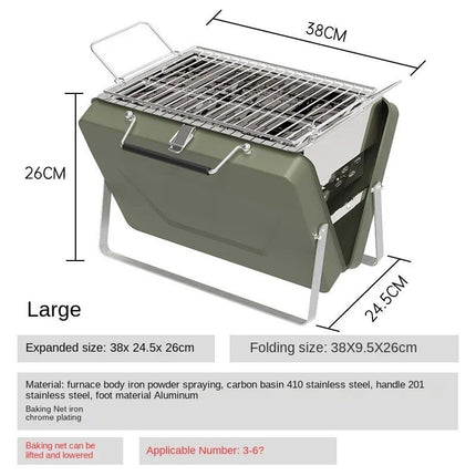 Compact Stainless Steel Folding Brazier Grill – Perfect for Camping and Outdoor BBQ - Wnkrs