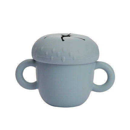 Silicone Toddler Snack Cup with Secure Lid & Straw - Wnkrs