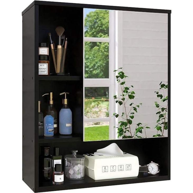 Wall Mounted Bamboo Bathroom Mirror Cabinet - Wnkrs