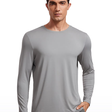 Camiseta de entrenamiento ligera de manga larga para hombre - Camisetas deportivas para correr y gimnasio