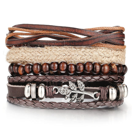 Vintage Multilayer Leather Bracelet for Men - Wnkrs