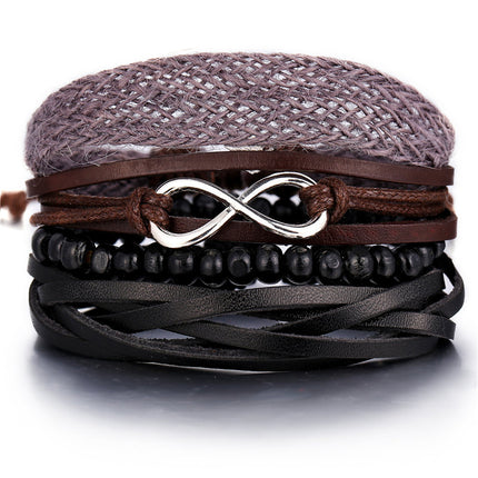 Vintage Multilayer Leather Bracelet for Men - Wnkrs